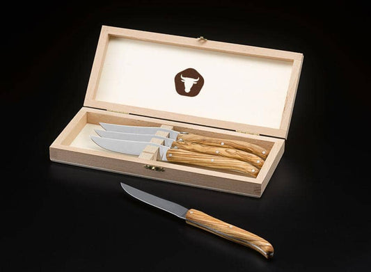 DRYAGER Olive Wood Steak Knife Set (set of 4)