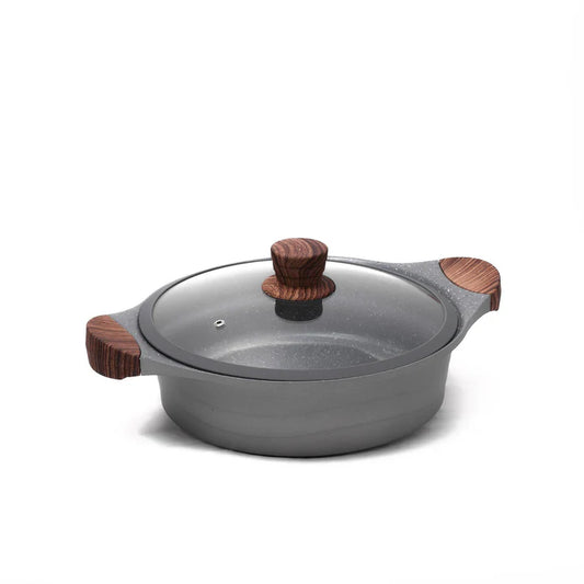 Lacor - 24 cm casserole saute pan with glass lid 4Qt